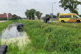 Auto te water na aanrijding
