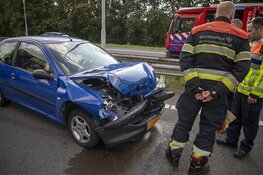 Gewonde en lange file door ongeval afrit A22