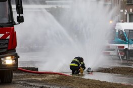 Flink gaslek in de Tempeliersstraat in Haarlem