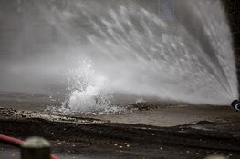 Flink gaslek in de Tempeliersstraat in Haarlem