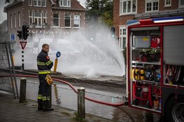 Flink gaslek in de Tempeliersstraat in Haarlem