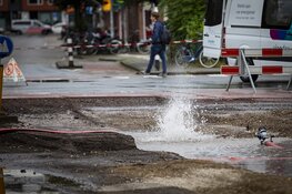 Flink gaslek in de Tempeliersstraat in Haarlem