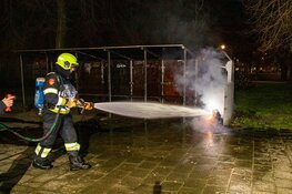 Brandje op Planetenlaan, vermoedelijk door vuurwerk