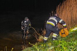 Zoekslag na fietslampje in het water in Heemskerk
