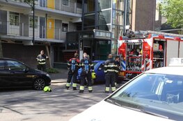 Brand in trappenhuis flat