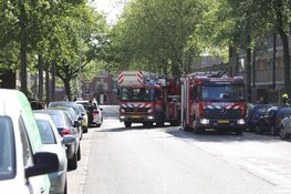 Brand in trappenhuis flat