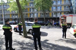 Brand in trappenhuis flat
