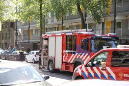 Brand in trappenhuis flat