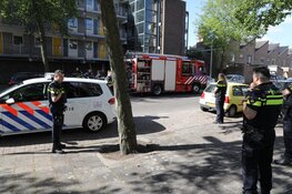 Brand in trappenhuis flat