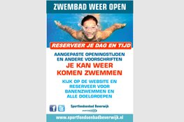 Sportfondsenbad Beverwijk start woensdag 20 mei met beperkte openingstijden