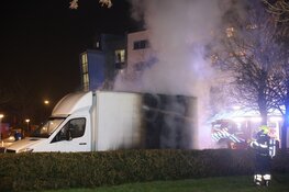 Vrachtauto in brand