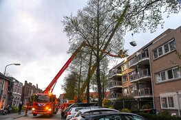 Gevaar na stormschade aan appartementencomplex Kees Delfsweg Beverwijk