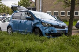 Veel schade bij ongeval op de Eksterlaan in Haarlem