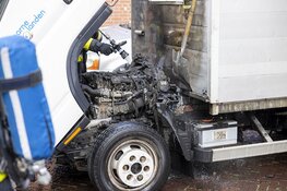 Bakwagen van Spaarnelanden in de brand gevlogen in Haarlem
