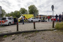 Aanrijding op fietspad Oudeweg in Haarlem