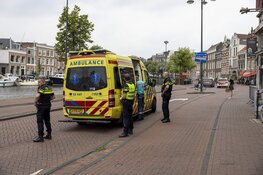 Fietsster lelijk ten val op bij val Spaarne Haarlem