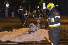 Scooter volledig uitgebrand aan de Glipperdreef in Heemstede
