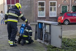 Brandweer in actie voor rokende elektrakast in Haarlem