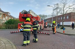 Gevel losgewaaid van woning in Heemskerk