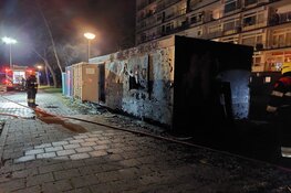 Bouwkeet in brand in Heemskerk