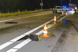 Veel schade bij ongeval op de afrit van de A22 bij Velsen-Zuid