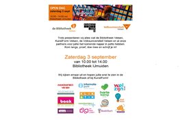 Open dag,  Bibliotheek Velsen, KunstForm Velsen en Volksuniversiteit Velsen.