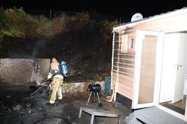 Brand in chalets in IJmuiden