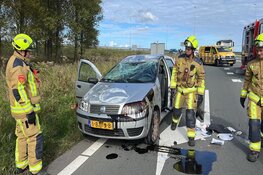 Eenzijdig ongeval op afrit A9 bij Uitgeest
