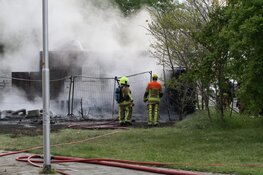Brand op bouwterrein Velsen-Noord