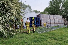 Brand op bouwterrein Velsen-Noord
