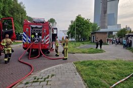 Brand op bouwterrein Velsen-Noord