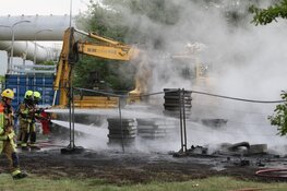Brand op bouwterrein Velsen-Noord