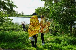 Bootje in brand in Spaarndam