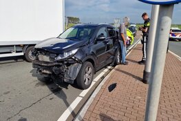 Veel schade bij botsing N203