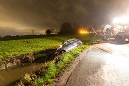 Auto te water in Uitgeest