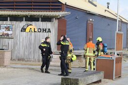 Brand in paviljoen op straat Wijk aan Zee/Velsen