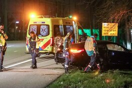 Auto tegen boom gereden bij Beverwijk