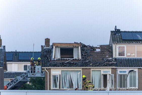 Enorme ravage na explosie in Castricum