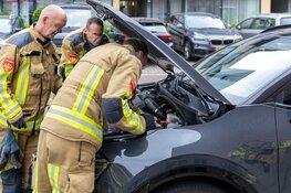 Brandweeractie: Kat bekneld in motor van auto