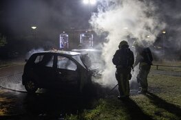 Autobrand aan de Kleine Pan in IJmuiden