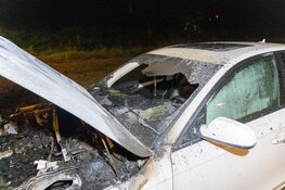 Auto in brand op parkeerplaats in Haarlem