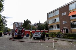Brand in portiekflat in Haarlem