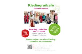 `Draag je het niet meer, ruil het dan`. Najaarseditie Kledingruilcafé Duurzaam Overveen