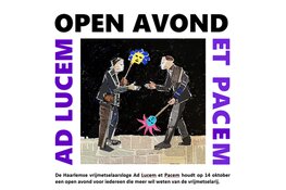 De Haarlemse vrijmetselaarsloge Ad Lucem et Pacem houdt op 14 oktober een open avond voor iedereen die meer wil weten van de vrijmetselarij.
