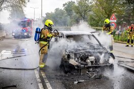 Auto in brand op Amsterdamsevaart in Haarlem
