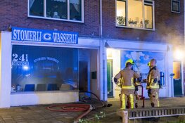 Brand in wasserette in Haarlem