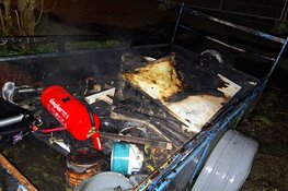 Aanhanger in brand aan C. Groenlandstraat in Heemskerk
