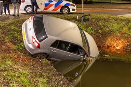 Auto eindigt in sloot in Beverwijk