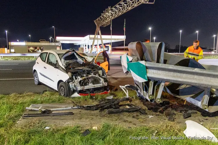 Eenzijdig ongeluk op A9 bij Heemskerk