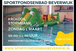 Waterpret met de krokodil stormbaan!